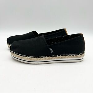 Skechers BOBS Flexpadrille Slip-on Espadrille Flat Comfort Canvas Shoes Size 8.5